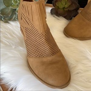 Report brown woven ankle bootie